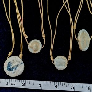 Handmade clay bead necklaces